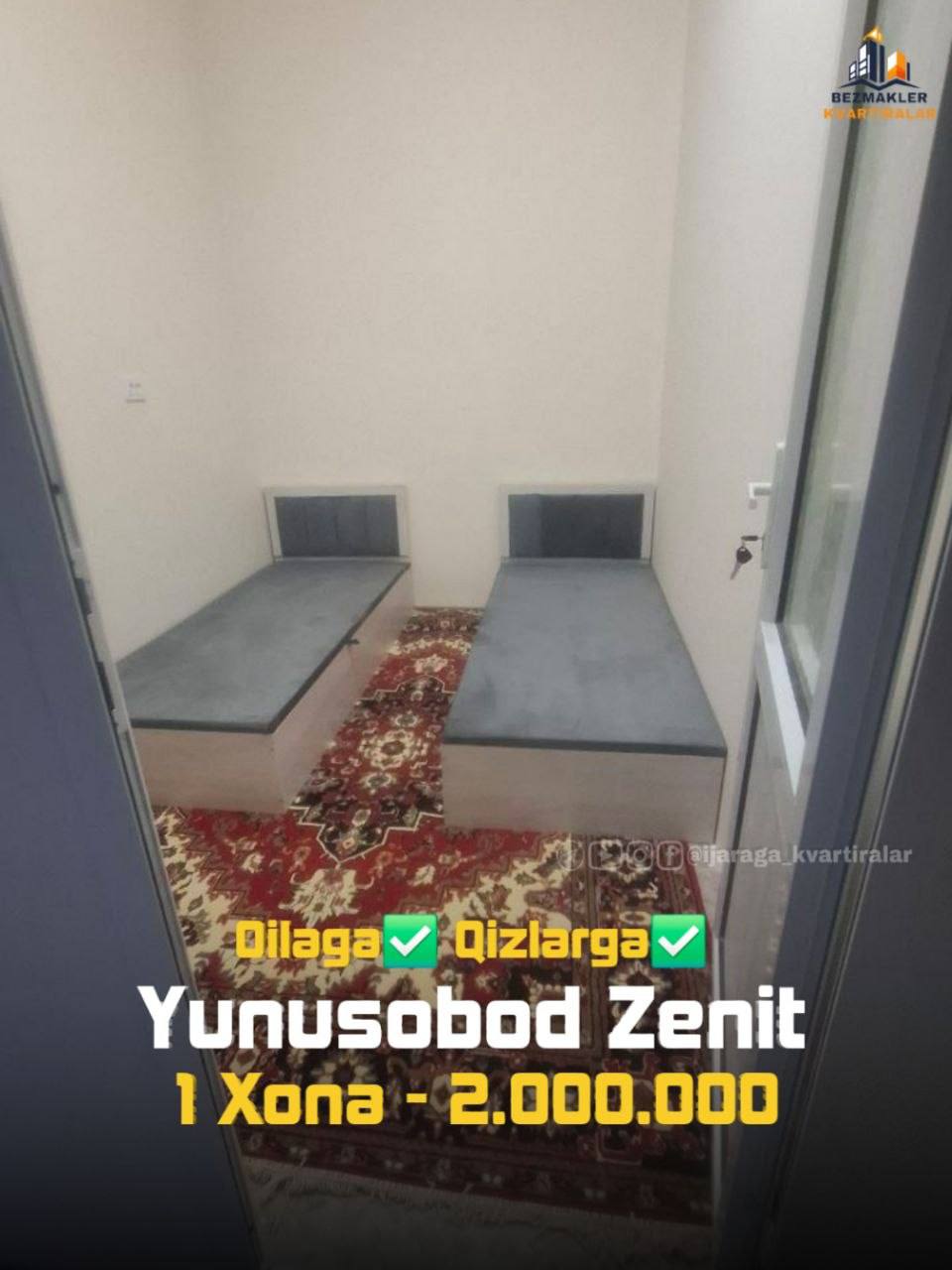 4 xonali kvartira yunusobodda